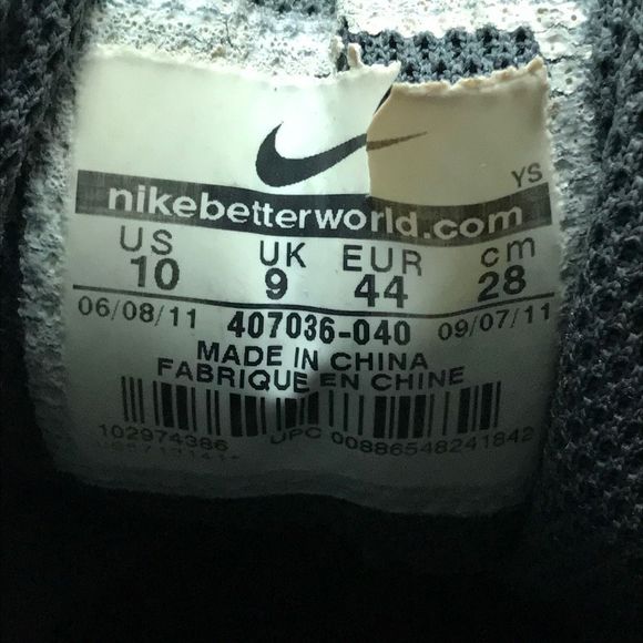 Nike Air Prestige 3 Gray/Blue Athletic High Top Shoes 407036-040 Men's Size 10 - Picture 11 of 12